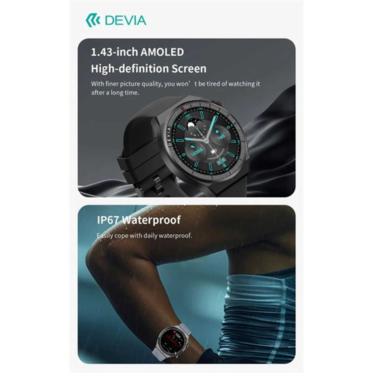 Devia ST111455 Pro1V2 ezüst 1.43" amoled okosóra #6