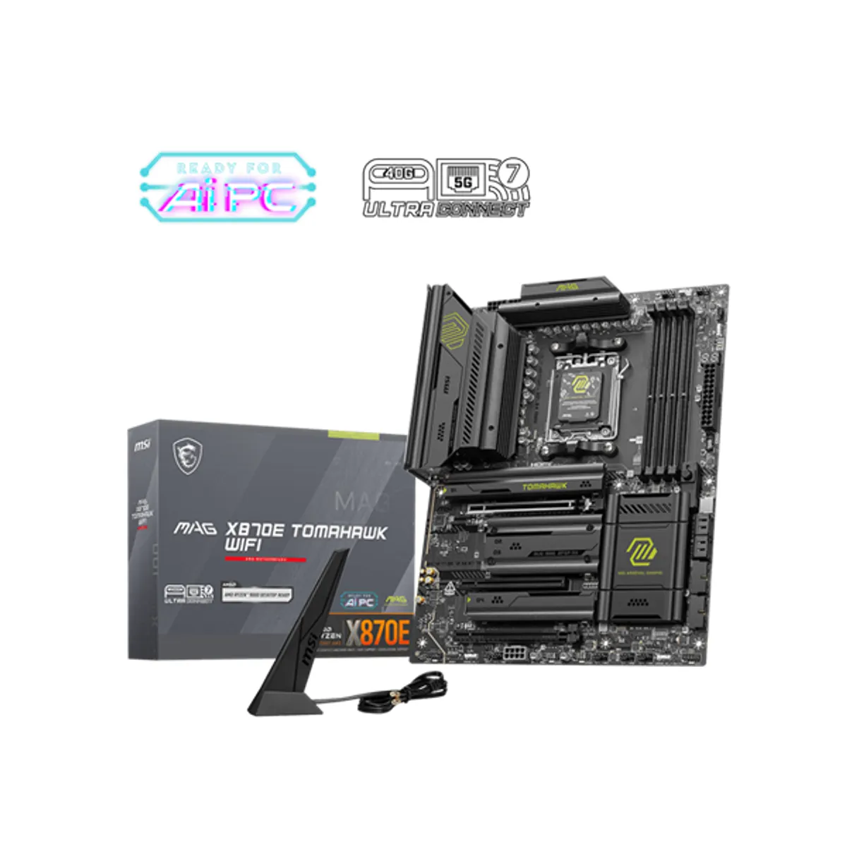 MSI PCC MAG X870E TOMAHAWK WIFI X870E TOMAHAWK ATX AM5 DDR5 7200 MHz 256 GB M.2 1x PCIe x16 LAN 5 Gbps HDMI 7.1 HD SATA 4 db USB 3.1 4 db #1