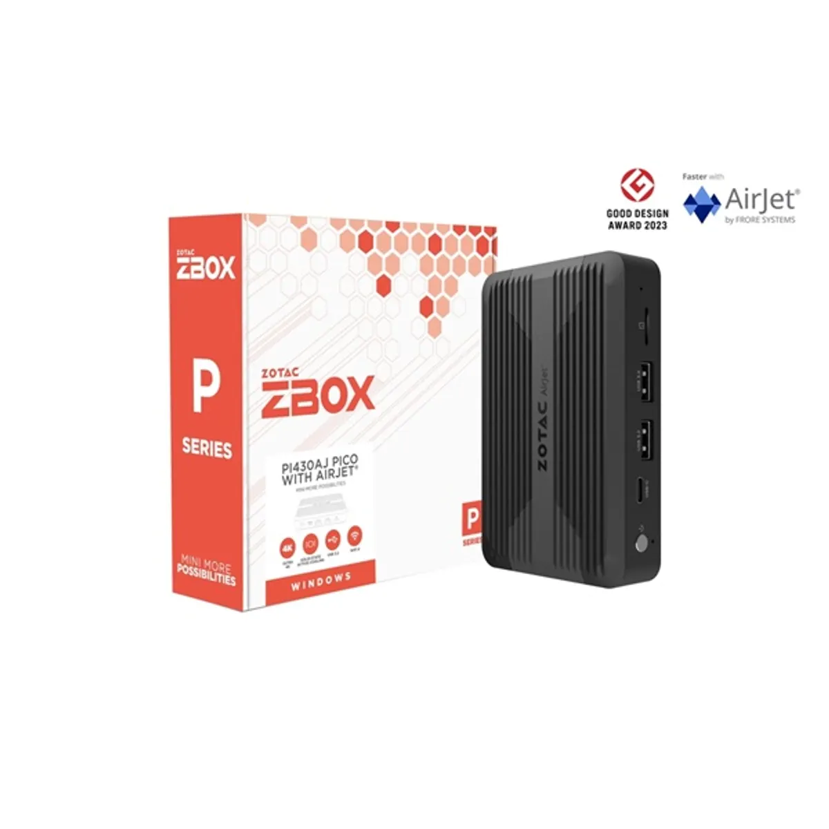 ZOTAC ZBOX-PI430AJ-BE ZBOX PI430AJ Intel Core i3-N300 8GB LPDDR5 1xM.2 NVMe PCIe 3.0 x4 #1