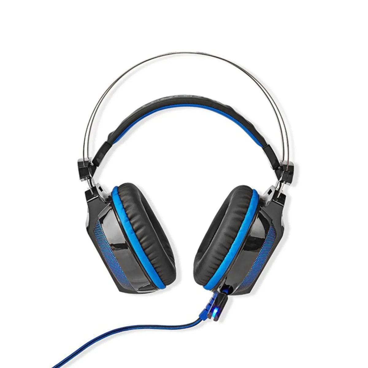 NEDIS GHST500BK Gaming fülhallgató térhatású USB 2,1 m hajlítható mikrofon fekete-kék #5