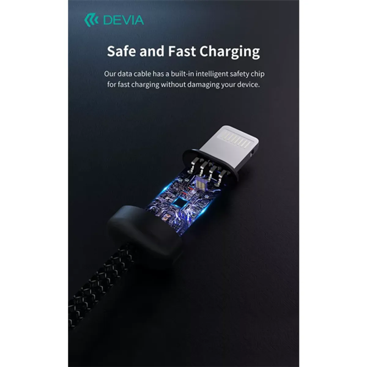 DEVIA ST108035 Gracious v2 2.4A 1m USB Lightning adat- és töltőkábel #5