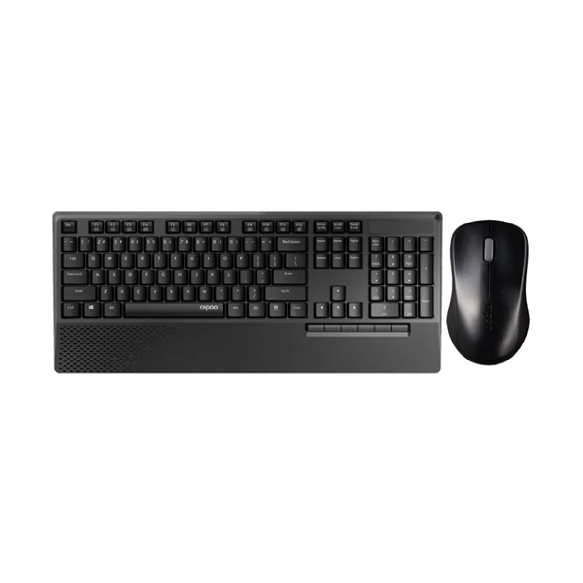 RAPOO 00192505 X1960 2,4GHz vezeték nélküli billentyűzet és egér csuklótámasz, multimédia gombok, usb vevő, fekete #1