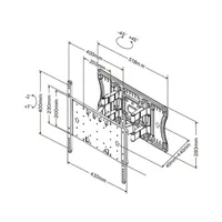 MULTIBRACKETS 7350022739697 M VESA Super Slim Tilt és Turn Plus HD 40-86" 400x400 Fekete 65 kg #5