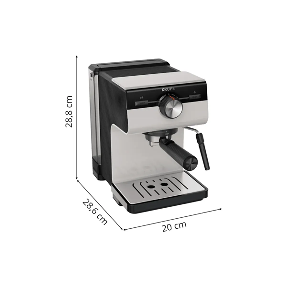 KRUPS XP381B10 karos kávéfőző 15 bar, 2 l víztartály, beépített bojler, gőzölő cső, 2 csésze, elektronikus hőmérséklet-szabályozás #4