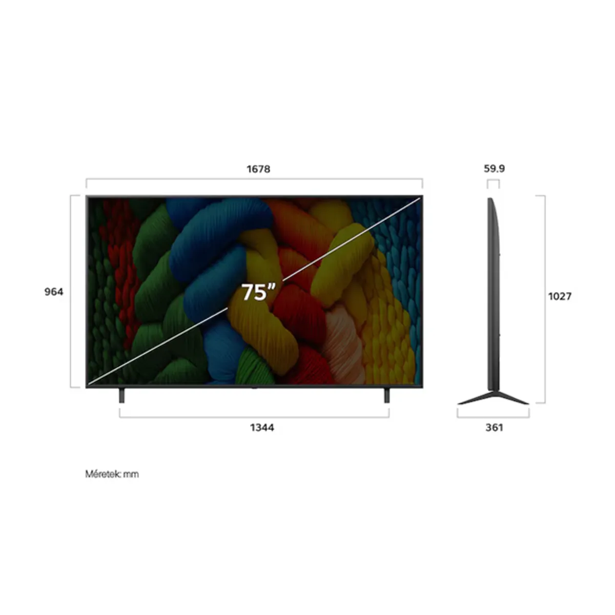 LG TV 75NANO80A3B.AEU Nano80 LED UHD Smart TV 75" 60 Hz 3x HDMI Ethernet VESA 400x400 #3