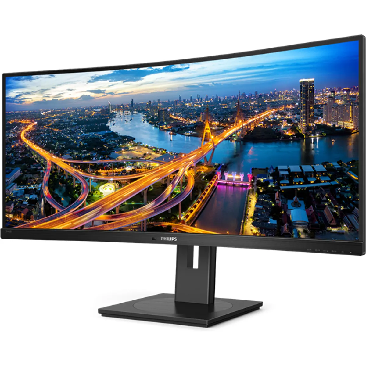 PHI MON 346B1C/00 monitor 34" ívelt VA 3440x1440 100Hz 4ms 3000-1 HDMI DP USB-C 5x USB D-Sub RJ45 Beépített tápegység #3
