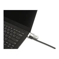 Kensington K62316WW Universal 3 az 1-ben kombinációs laptopzár visszaállítható 4 számjegyű, 10 000 kombináció, 1,8 m szénacél kábel #6