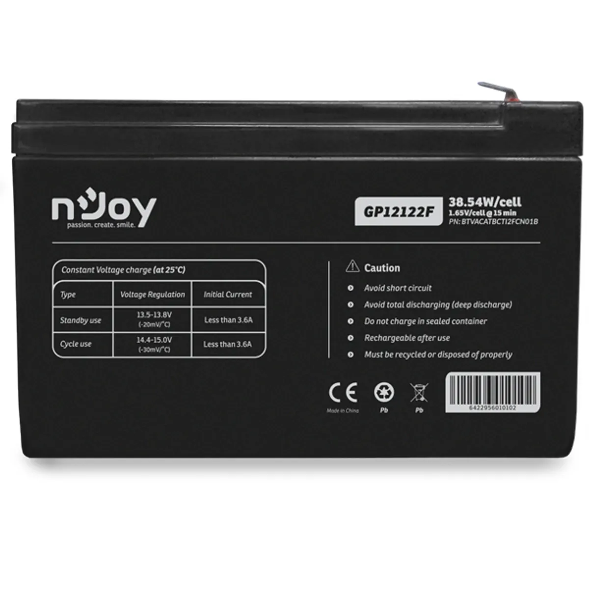 NJOY BTVACATBDTE2FCW01B Tápegység 12 VA #2