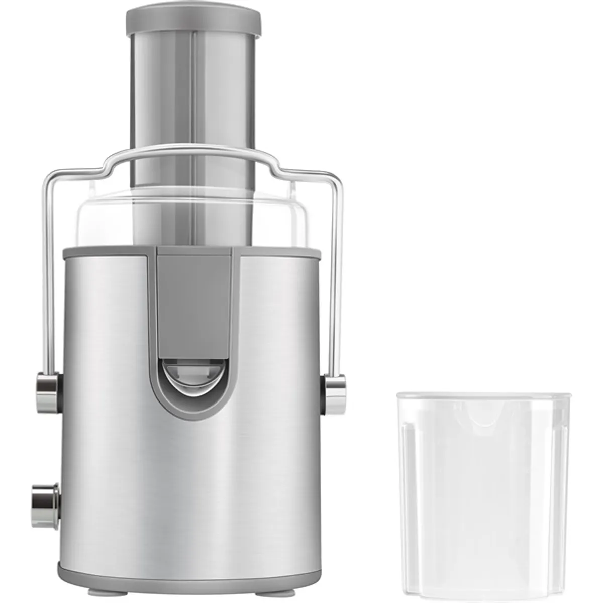 SENCOR SJE 1055SS Gyümölcscentrifuga 2 sebességfokozat 800 W rozsdamentes kivitel 75 mm széles adagoló 1,6 l rostgyűjtő edény #5
