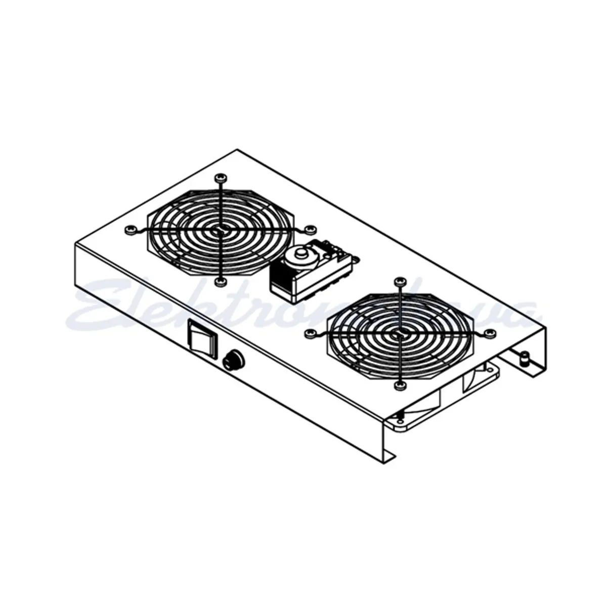 Legrand EC2VW Evoline tetőventilátor termosztát készlet 2 ventilátor fali szekrényhez 230V #1