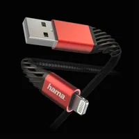 HAMA 00201538 Extreme USB-A Lightning kábel dupla szövetkabát alumínium ház 1,5 m USB 2.0 2,4 A 5V #3