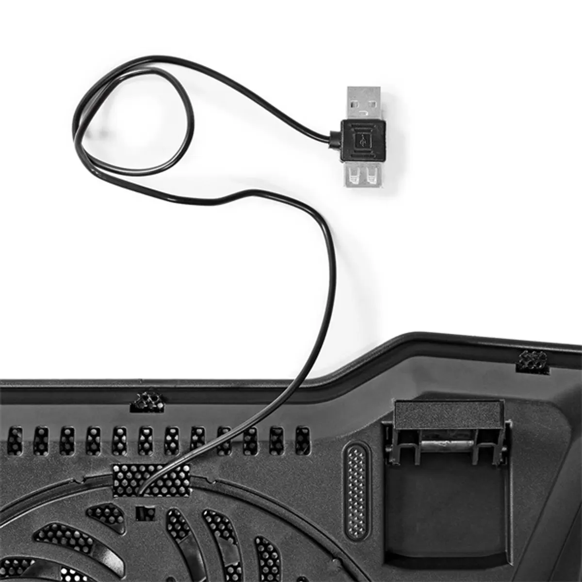 Nedis NBCR101BK Notebook hűtőállvány 17" fémhálós USB-áramellátású #4