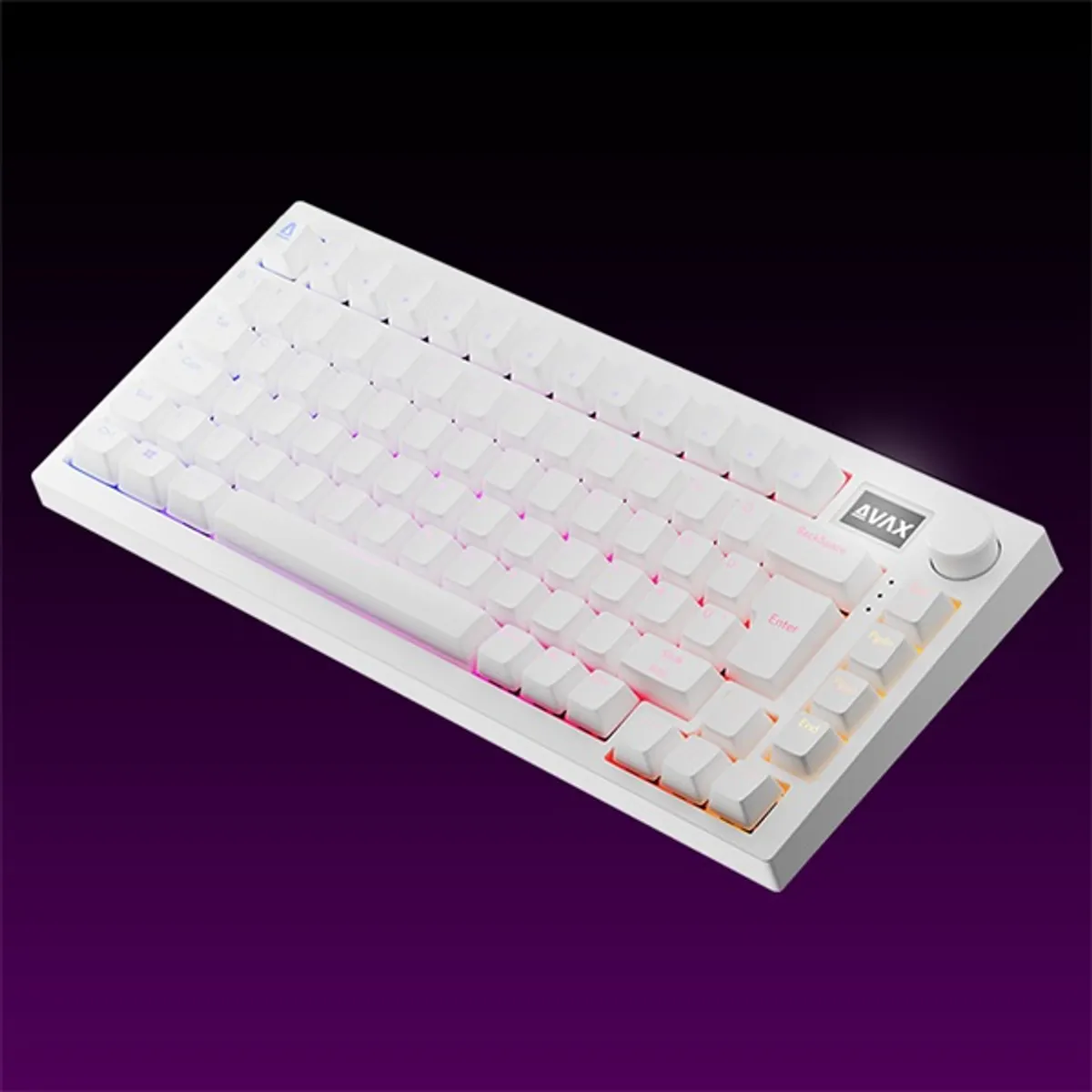 AVAX AVAX_GM02Y_PRO_WHITE GM02Y PRO 75 százalék gasket-mount tri-mode RGB 4000mAh #1