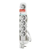 LEGRAND 694565 Elosztó 6 aljzat, 3 m fehér-szürke, 16 A, 230 V, 3680 W, 45°-os szögben elforgatott #2