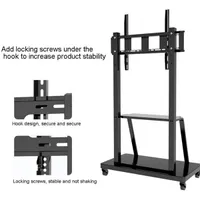 Techly ICA-TR30 mobil tévétartó 55-100" LED LCD, VESA 800x600, max 150 kg, 2 pozícióban állítható magasság, kerekes talp fekete #8