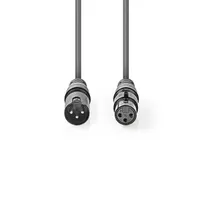 NEDIS COTH15012GY30 dmx adapter kábel xlr 3 tűs dugó xlr 3 tűs anya 110 ohm nikkelezett 3 m pvc sötétszürke #2