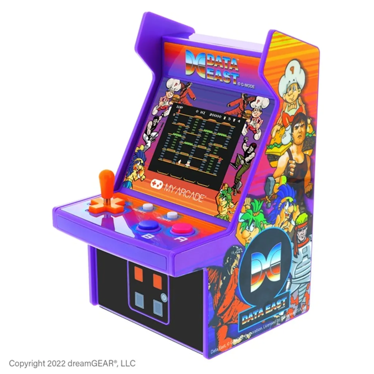 MY ARCADE DGUNL-4124 Data East 300 Micro Player 2.75" kijelző, kivehető joystick, beépített hangszóró és 3,5 mm-es fejhallgató-port, 4xAA vagy USB-C #7
