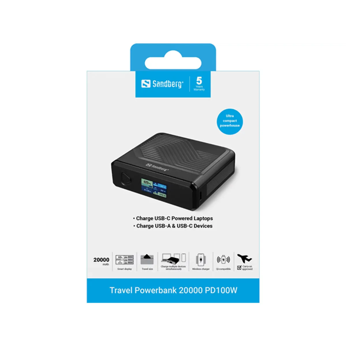 Sandberg 421-25 Travel Powerbank 20000 PD100W #3