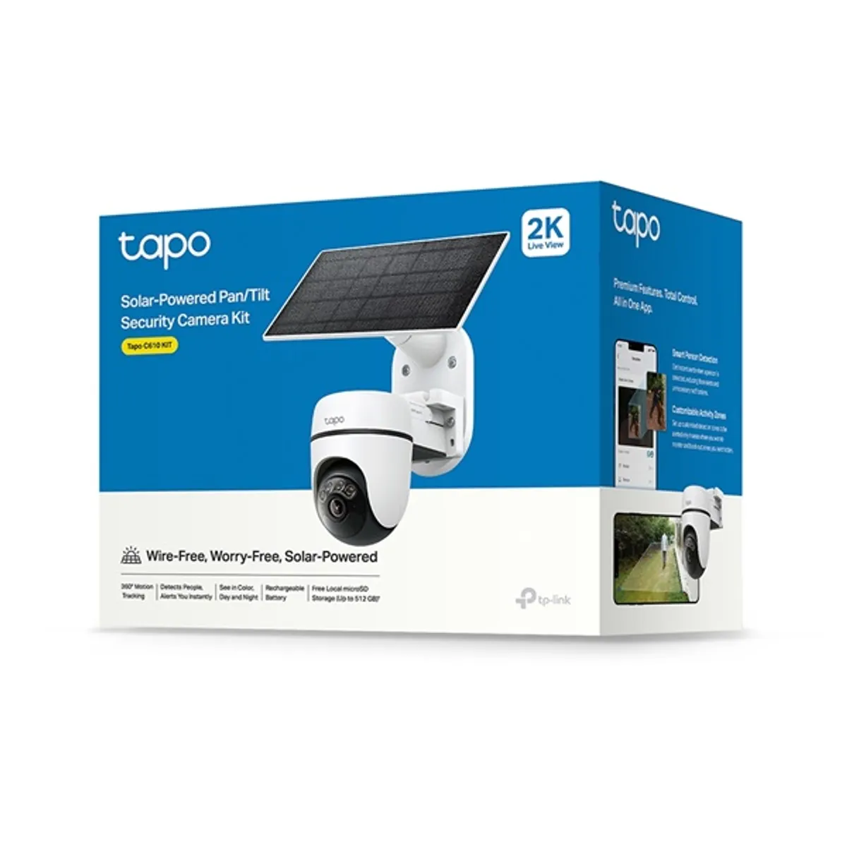 TP-LINK TAPO C610 KIT Tapo C610 napelemes, IP65, 2K 3MP, forgatható 360°, 130° dönthető, éjjellátó 850 nm, microSD 512 GB #3