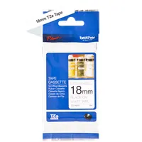 Brother TZEN241 18mm 8m fekete-fehér nem laminált #2