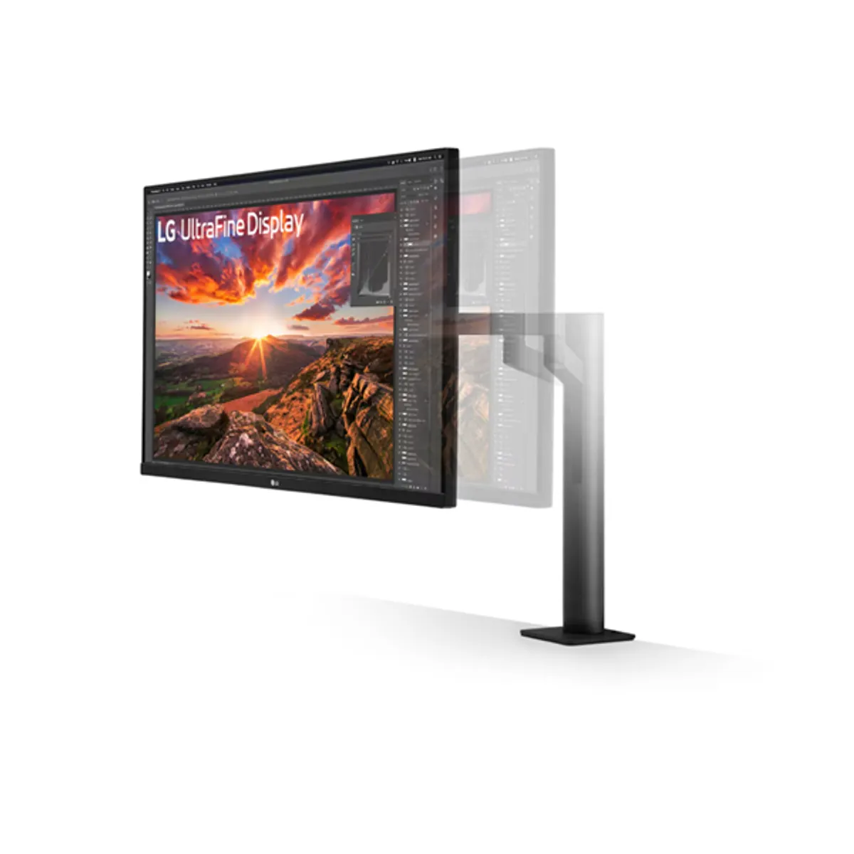 LG MON 32UN880K-B.AEU 31.5" IPS 4K HDR 60 Hz USB-C DP HDMI állítható magasság dönthető forgatható Pivot VESA 100x100 #2