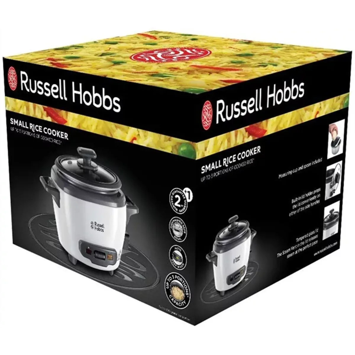 RUSSELL HOBBS 27020-56 Rizsfőző 0,7L 3 adag automatikus melegen tartás kivehető edény tapadásmentes mosogatógépben mosható edény és tető mérőpohár kanál 200W #3