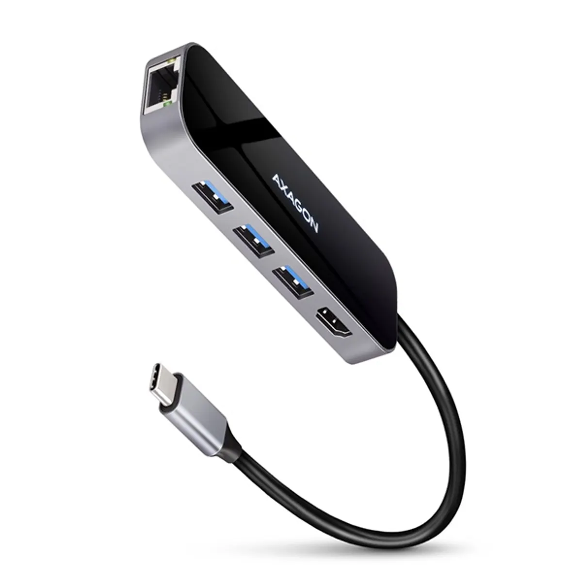 AXAGON HMC-6GL 6 az 1-ben USB-C dokkoló 3x USB 3.2 Gen1 HDMI 4K30 RJ-45 Gigabit PD #1
