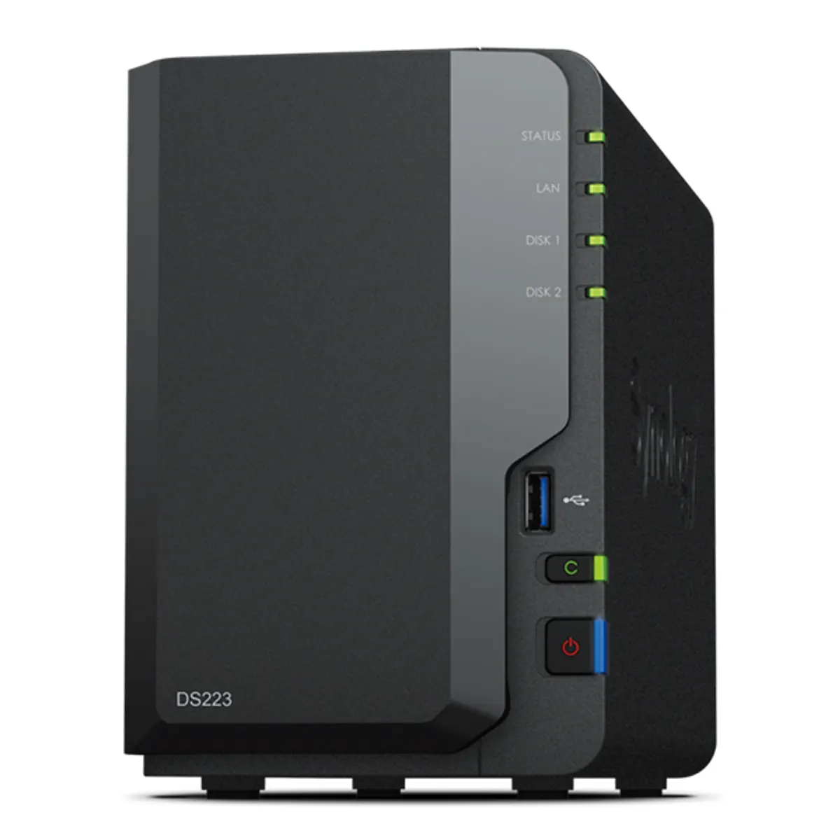 SYNOLOGY DS223 DiskStation 2 fiókos RTD1619B 2 GB DDR4 1 GbE 3x USB 3.2 Gen 1 #1