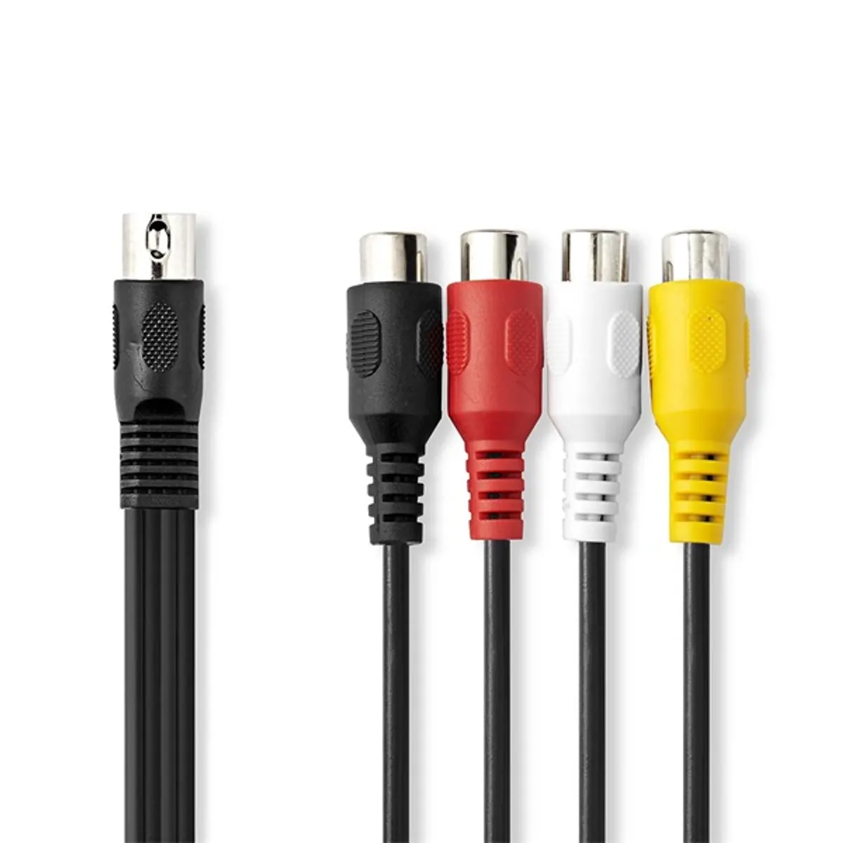 NEDIS CAGL20450BK02 DIN audio kábel 5 tűs DIN dugó, 4x RCA aljzat, árnyékolt, 0,20 m #2