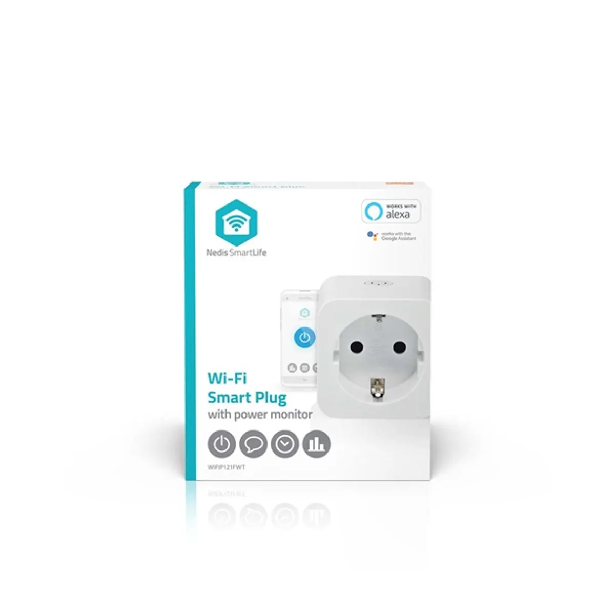NEDIS WIFIP121FWT SmartLife intelligens csatlakozó WiFi 3680 W 16 A Type F fehér IP21 fogyasztásmérő #7