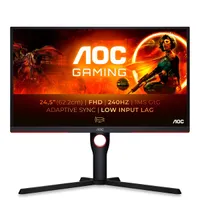 AOC 25G3ZM-BK 24,5" FHD VA 240 Hz 1 ms Freesync Premium Pivot állítható magasság 100x100 VESA