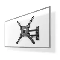NEDIS TVWM1530BK szabadon mozgatható tv-tartó 23"-55", 30 kg, VESA 100x100 200x100 200x200 300x300 400x200 400x400, 3 forgáspont, 180 fok