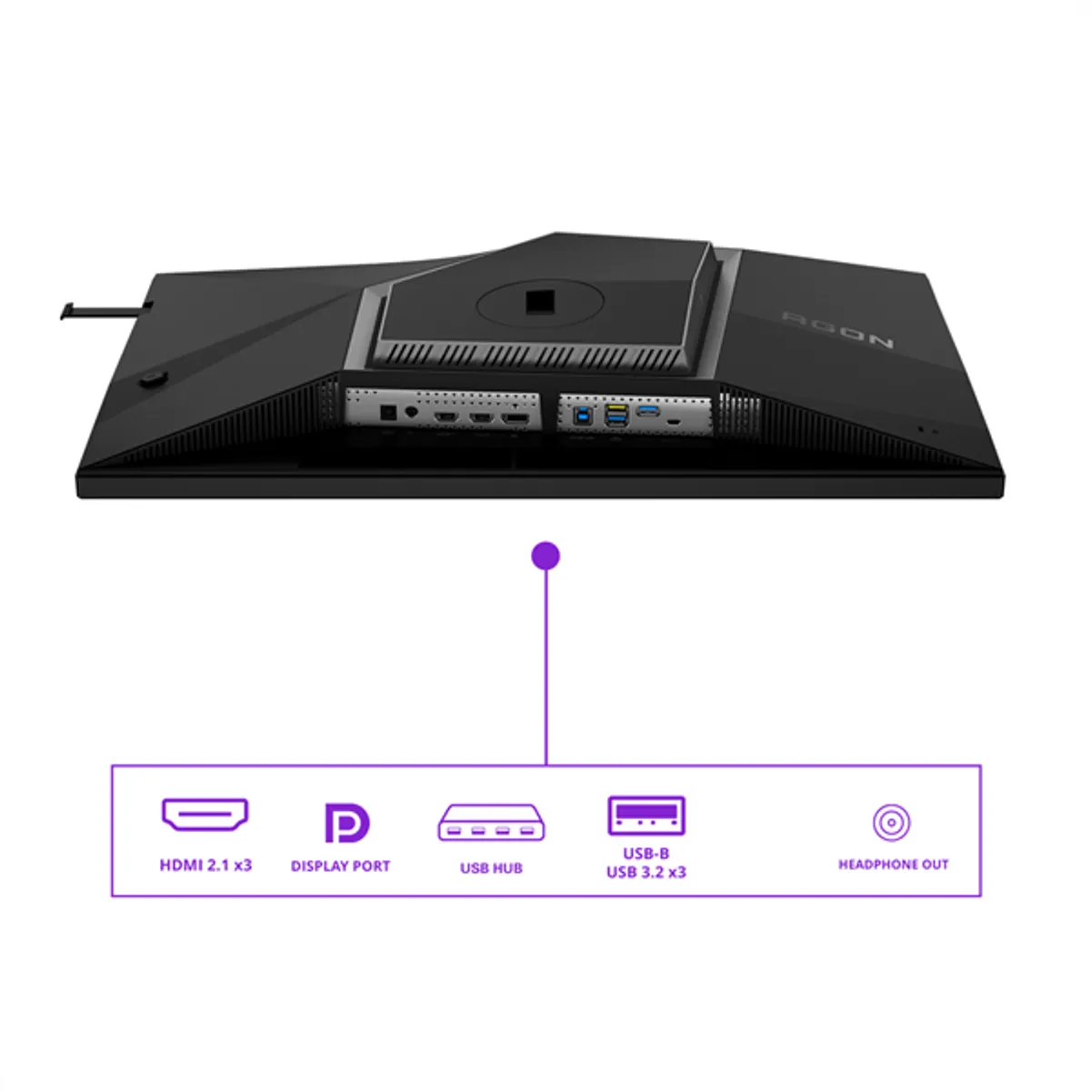 AOC AG276QSG2 gaming monitor 27" ips 2560x1440 360 Hz 1 ms 1000:1 hdmi dp vesa 100x100 állítható forgatható #9