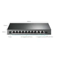 TP-LINK TL-SG1210MPE 10-portos gigabit easy smart switch 8 poe porttal és 1x sfp rj45 kombó port #2
