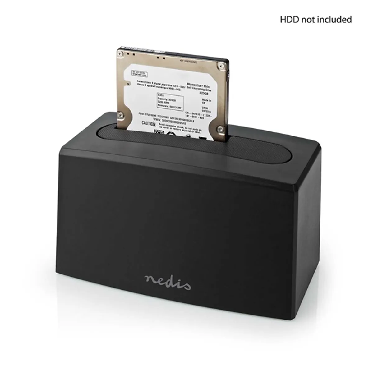 Nedis HDDUSB3210BK HDDSSD dokkoló 2 fiókos 2,5"-3,5" SATA USB 3.2 Gen1 #6