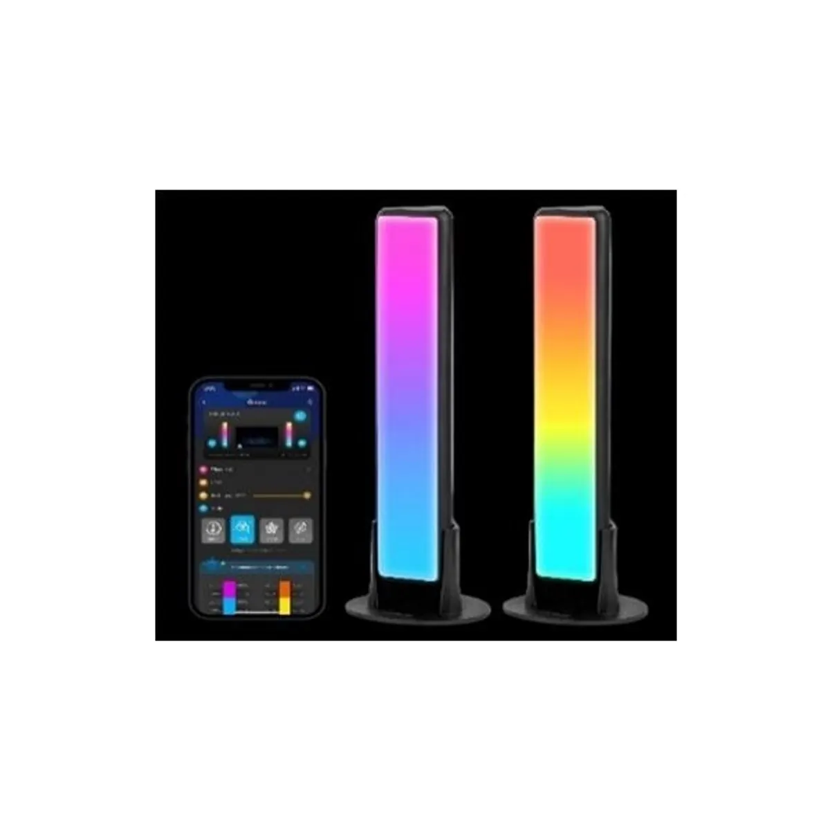 GOVEE GOVH6056 Flow Plus RGBICWW fénysávok 27-50 monitorhez, 24W, 400lm, 16.8M szín, 12 jelenetmód, Wi-Fi Bluetooth, app, Alexa, Google, Siri #1